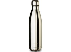 4260238064441 - Isolierflasche Shiny Trinkflasche Klavierlackoptik aus hochwertigem Edelstahl BPA-Frei silberfarben