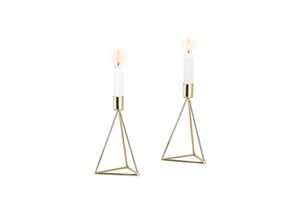 4260238066223 - Teelichthalter Modern Small Weihnachtsdeko Kerzenhalter Gr B H T 95 cm x 165 cm x 95 cm goldfarben Windlichter Laternen moderner Kerzenhalter aus Eisen Kerzenständer Höhe ca 165 cm