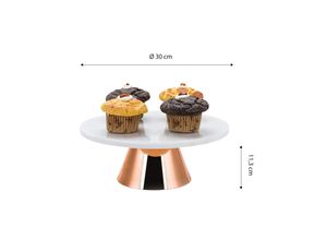 4260238067299 - Tortenplatte Servierplatten Gr Ø 30 cm braun (kupferfarben) Tortenplatten Tortenständer zum Servieren von Gebäck Obst Käse Dessert