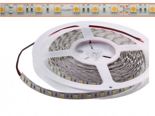 4260238071708 - LED Flex Stripe 5m warmweiß (3270K) 5050 SMD 60 LEDs m 24V IP65