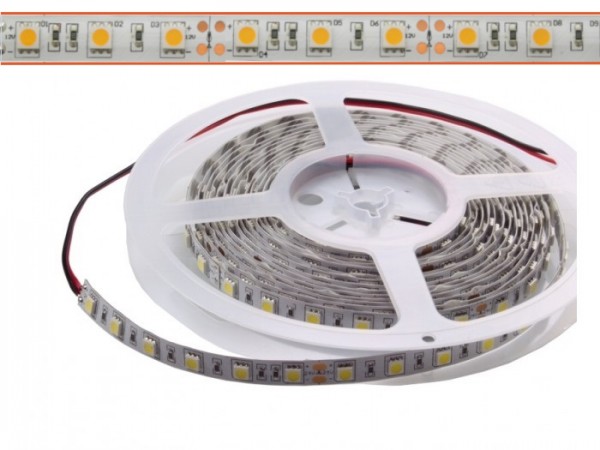 4260238071722 - LED Flex Stripe 5m warmweiss (3270K) 5050 SMD 60 LEDs m 12V IP65