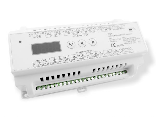 4260238076390 - D24-DIN LED DMX Controller Hutschiene 24x3A 12-24VDC