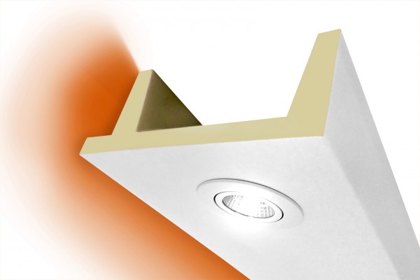 4260238079179 - LED Stuckprofil Typ 11 - 80x200mm PU 2m Länge lichtundurchlässig überstreichbar