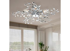 4260246368531 - Etc-shop - led 20 Watt Decken Leuchte Chrom Acryl Esszimmer Äste Beleuchtung 5-flammig Lampe