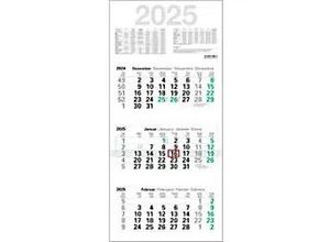 4260256370425 - Kalender M3GL 2024 Papier Weiß Deutsch Englisch Französisch Spanisch