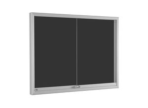 4260256790988 - Schaar - Schiebetürschaukasten BxTxH 973x55x748 mm din A1 quer Alu-Profile ESG-Glas Rückwand anthrazit inkl 10 Magnete + 1 Einstecktasche