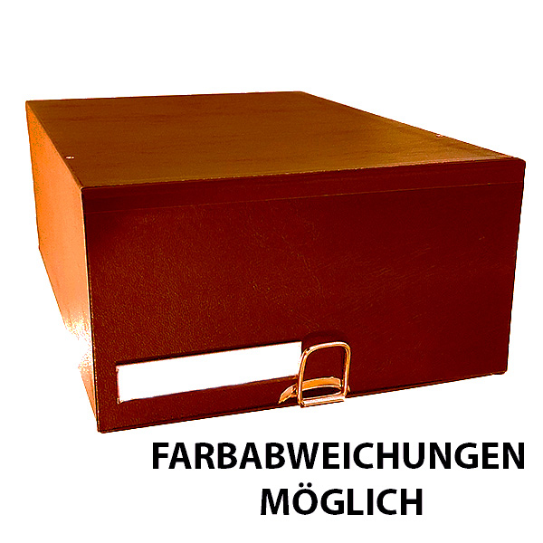 4260259251912 - Urkundenkasten mit Schublade 260 x 130 x 365mm braun 4260259251912 Oerter