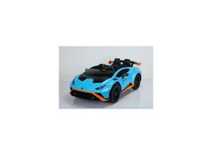 4260259875194 - ES-Toys Kinder Elektroauto Lamborghini Huracan STO EVA-Reifen Bluetooth MP3 USB blau