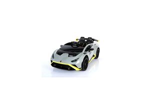 4260259875217 - ES-Toys Kinder Elektroauto Lamborghini Huracan STO EVA-Reifen Bluetooth MP3 USB grau