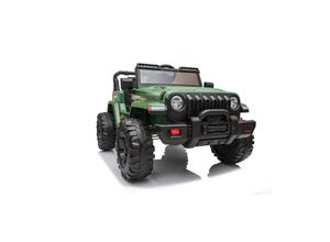 4260259877068 - ES-Toys Kinder Elektroauto Offroad Kunstledersitz EVA-Reifen MP3 Fernbedienung grün