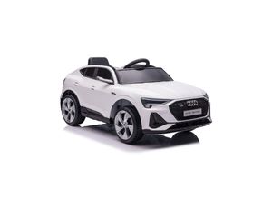 4260259877181 - Es-Toys Kinder Elektroauto Audi E-Tron EVA-Reifen Allradantrieb Fernbedienung weiss