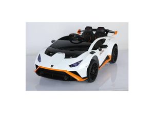 4260259877358 - ES-Toys Kinder Elektroauto Lamborghini Huracan STO Drift Fernbedienung MP3 USB weiß