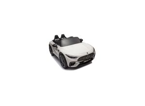 4260259877396 - ES-Toys Elektro Kinderauto Mercedes SL63 AMG EVA-Reifen Stoßdämpfer lizenziert weiss