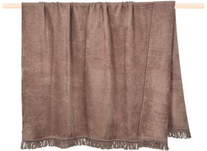 4260265015515 - Wohndecke PAD SYDNEY Wohndecken Gr B L 150 cm x 200 cm grau (taupe) Decken Made in Europe Kuscheldecke