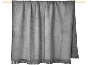 4260265015522 - Wohndecke PAD SYDNEY Wohndecken Gr B L 150 cm x 200 cm grau (grey) Decken Made in Europe Kuscheldecke