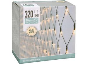 4260273055275 - Spetebo - Deko Lichternetz mit 320 led - warm weiß - Garten Lichtervorhang 300 x 150 cm für Außen mit Kabel und Netzstecker