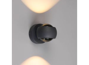 4260277682743 - LED-Außenwandleuchte graphit up & down CCT dimmbar Alu