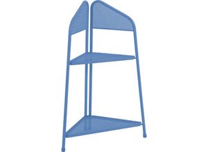 4260278799082 - Metall Balkon Eckregal Regal Standregal Ablage Aufbewahrung Eckschrank blau