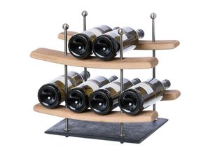 4260280771465 - Holz Weinregal Duplex Vino 6 Flaschen Braun 32x39x35 cm - Westmann