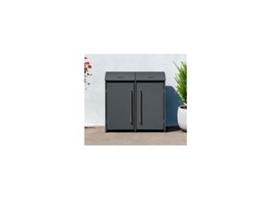 4260280778624 - Mülltonnenbox Moderna 2 2x 240 L Anthrazit 83x139x135cm
