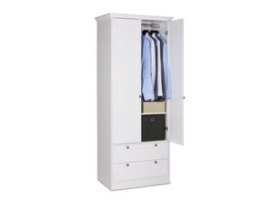 4260281756973 - - Kleiderschrank Stauraumschrank Jugendzimmerschrank Schrank Landwood 14 weiss c