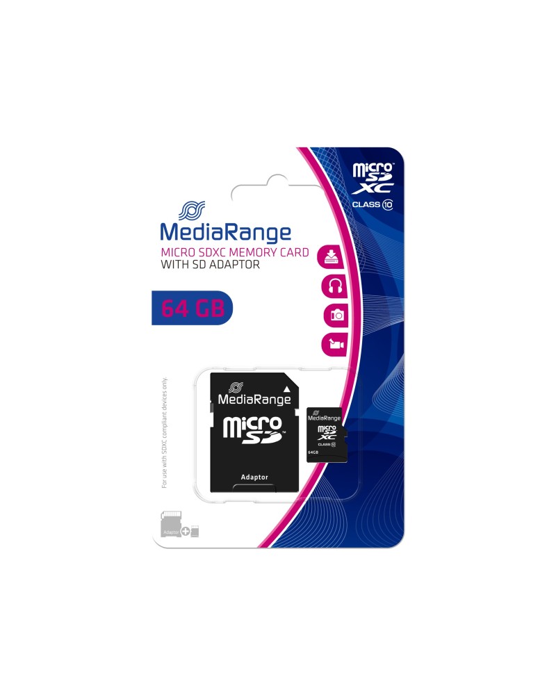 4260283113477 - - Flash-Speicherkarte (microSDXC-an-SD-Adapter inbegriffen) - 64 GB - Class 10 - microSDXC - Schwarz