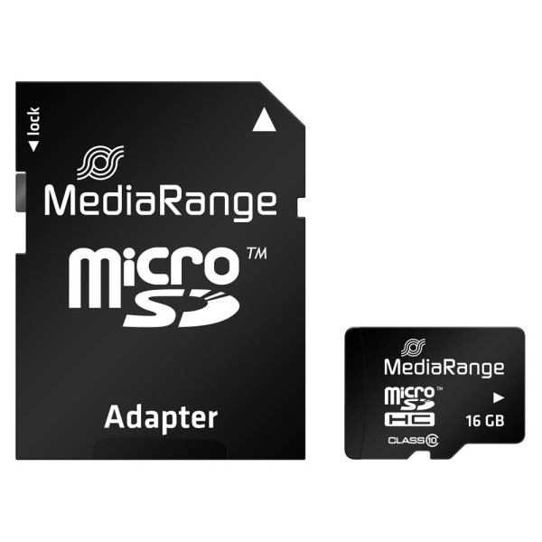 4260283113538 - Speicherkarte MR958 Micro-SDHC mit SD-Adapter Class 10 bis 45 MB s 16 GB 4260283113538 MediaRange