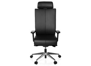 4260284082697 - Profi Bürostuhl PRO-TEC XXL Leder mit Armlehnen (höhenverstellbar) hjh OFFICE