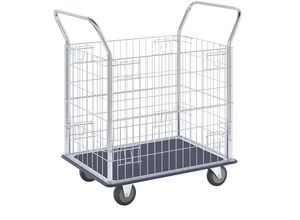 4260285070037 - Gitterwagen verzinkte Seitengitter mit Edelstahl-Schiebebügeln Tragfähigkeit 370 kg ab 5 Stk kaiserkraft