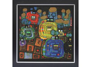 4260286494139 - Kunstdruck HUNDERTWASSER (BH 61x61 cm) BH 61x61 cm bunt Bild Gemälde Wandbild