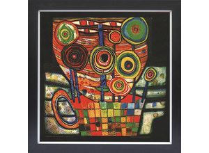 4260286494153 - Kunstdruck HUNDERTWASSER (BH 61x61 cm) BH 61x61 cm bunt Bild Gemälde Wandbild