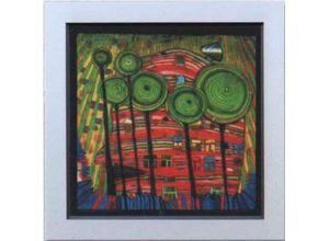 4260286494559 - Kunstdruck HUNDERTWASSER (BH 61x61 cm) BH 61x61 cm bunt Bild Gemälde Wandbild