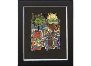 4260286495846 - Kunstdruck HUNDERTWASSER (BH 50x60 cm) BH 50x60 cm bunt Bild Gemälde Wandbild