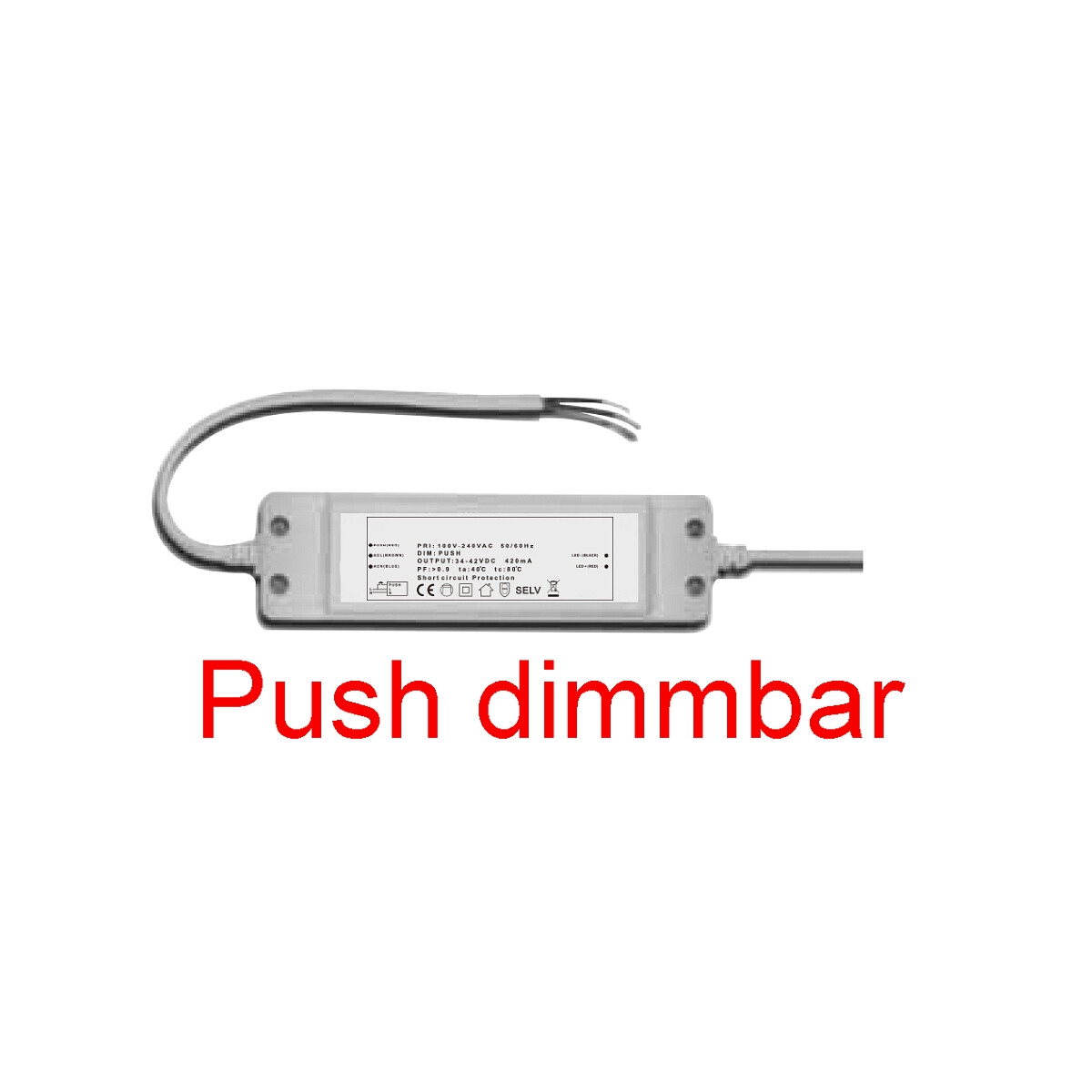 4260293197085 - LED Netzteil Push dimmbar für LED Panel 36 Watt