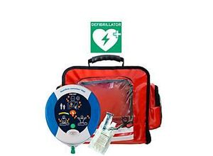 4260301052344 - Erste-Hilfe-& Defibrillator-Wandtasche für HeartSine Defibrillatoren & Erste-Hilfe-Materialien leer 8 Staufächer B 400 x T 250 x H 350 mm rot