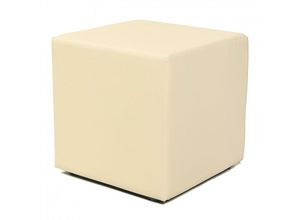 4260304590782 - Küchen Preisbombe - Design Sitzwürfel Kubus i Kunstleder Hocker 45x45x45 cm modern in beige   creme