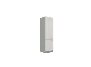 4260304595183 - Küchen Hochschrank 60 Bianca Weiß Hochglanz + Grau Küchenzeile Küchenblock 4260304595183 - Küchen Hochschrank 60 Bianca Weiß Hochglanz + Grau Küchenzeile Küchenblock