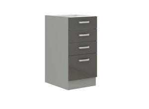 4260304595473 - Küchen Unterschrank 40 Hochglanz Grau Küchenzeile Küchenblock Küche Grey Bianca 4260304595473 - Küchen Unterschrank 40 Hochglanz Grau Küchenzeile Küchenblock Küche Grey Bianca