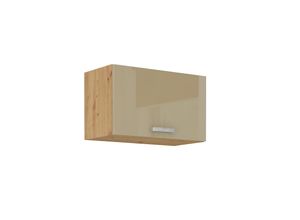 4260304597668 - Hängeschrank 60 Eiche Artisan Cappuccino Hochglanz Küchenzeile Küchenblock Küche