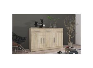 4260304597750 - Küchen Preisbombe - Kommode Sideboard paris 3F-3S Wohnwand Wohnzimmer Anbauwand Sonoma Eiche