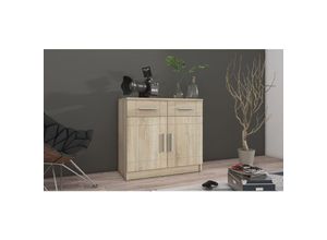 4260304597781 - Küchen Preisbombe - Kommode Sideboard paris 2F-2S Wohnwand Wohnzimmer Anbauwand Sonoma Eiche