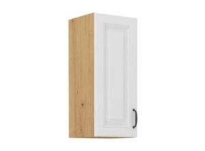 4260304598146 - Hängeschrank 30 cm Stilo Weiss + Eiche Artisan Küchenzeile Küchenblock Küche