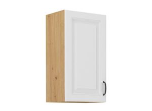 4260304598160 - Hängeschrank 45 cm Stilo Weiss + Eiche Artisan Küchenzeile Küchenblock Küche