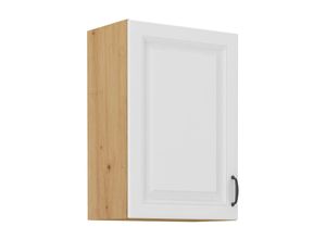 4260304598177 - Hängeschrank 50 cm Stilo Weiss + Eiche Artisan Küchenzeile Küchenblock Küche