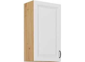 4260304598603 - Hängeschrank 50-90 cm Stilo Weiss + Eiche Artisan Küchenzeile Küchenblock Küche