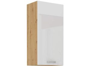 4260304598610 - Hängeschrank 50-90 cm Eiche Artisan Weiß Hochglanz Küchenzeile Küchenblock Küche