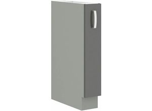 4260304598894 - Küchen Preisbombe - Küche Bianca Grey Hochglanz Grau Unterschrank 15 cm Schrankauszug Küchenschrank