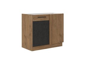 4260304599068 - Vigo Eckunterschrank 105 cm Eiche Lancelot Matera Grau Küchenzeile Einbauküche 4260304599068 - Vigo Eckunterschrank 105 cm Eiche Lancelot Matera Grau Küchenzeile Einbauküche