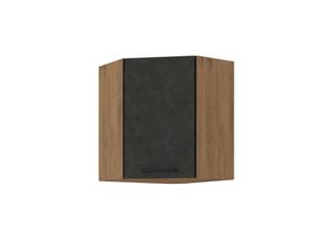 4260304599075 - Vigo Eckhängeschrank 60x60 cm Eiche Lancelot Matera Grau Küchenzeile Einbauküche