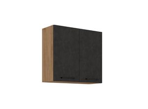 4260304599259 - Vigo Hängeschrank 80 cm Eiche Lancelot Matera Grau Küchenzeile Küchenblock Küche